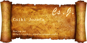 Csiki Jozefa névjegykártya